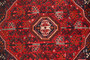 Shiraz Persian Rug 6'11" x 5'3" - Semi Antique Geometric Blue, Red Hand Knotted | full view | SKU 111492