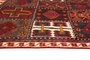 Lori Persian Rug 8'0" x 4'9" - Semi Antique Geometric Red, Brown Hand Knotted | side view | SKU 111493