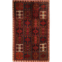 Lori Persian Rug 8'0" x 4'9" - Semi Antique Geometric Red, Brown Hand Knotted | front view | SKU 111493