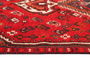 Shiraz Persian Rug 7x3 ft - Semi Antique Geometric Blue, Red Hand Knotted | back view | SKU 111494