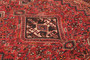 Shiraz Persian Rug 7x5 ft - Semi Antique Medallion Geometric Madder Red, Dark Red, Burgundy Hand Knotted | full view | SKU 111496