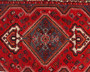 Shiraz Persian Rug 6'7" x 3'5" - Semi Antique Geometric Blue, Red Hand Knotted | side view | SKU 111502