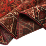 Shiraz Persian Rug 4'10" x 3'3" - Semi Antique Geometric Blue, Red Hand Knotted | detail view | SKU 111516