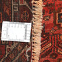 Shiraz Persian Rug 4x3 ft - Semi Antique Herati (Mahi), Geometric Madder Red, Dark Red, Ivory Hand Knotted | full view | SKU 111516