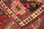 Shiraz Persian Rug 4x3 ft - Antique Medallion Geometric Madder Red, Dark Red, Cream Hand Knotted | corner detail | SKU 111517