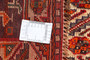 Shiraz Persian Rug 5'0" x 3'7" - Semi Antique Geometric Blue, Red Hand Knotted | detail view | SKU 111518