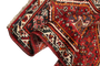Shiraz Persian Rug 4x2 ft - Semi Antique Geometric Blue, Red Hand Knotted | pile detail | SKU 111519