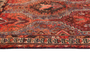Shiraz Persian Rug 5x3 ft - Semi Antique Geometric, Gol Farang Madder Red, Burgundy, Dark Red Hand Knotted | side view | SKU 111521