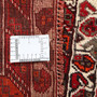 Shiraz Persian Rug 6x4 ft - Semi Antique Medallion Geometric Madder Red, Cream, Dark Red Hand Knotted | full view | SKU 111522