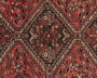 Shiraz Persian Rug 6x4 ft - Semi Antique Geometric Blue, Red Hand Knotted | side view | SKU 111526