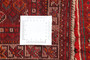 Shiraz Persian Rug 5x3 ft - Semi Antique Geometric Blue, Red Hand Knotted | corner detail | SKU 111528