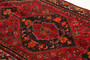Shiraz Persian Rug 4'7" x 2'11" - Semi Antique Geometric Blue, Red Hand Knotted | detail view | SKU 111529