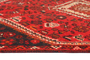 Shiraz Persian Rug 8x5 ft - Semi Antique Geometric Blue, Red Hand Knotted | back view | SKU 111532
