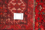 Shiraz Persian Rug 8'0" x 5'1" - Semi Antique Geometric Blue, Red Hand Knotted | back view | SKU 111534