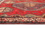 Shiraz Persian Rug 4'11" x 3'10" - Semi Antique Geometric Blue, Red Hand Knotted | back view | SKU 111535