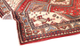 Abadeh Persian Rug 6x5 ft - Semi Antique Geometric Red, Ivory Hand Knotted | texture detail | SKU 111541