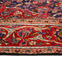 Kashan Persian Rug 10x6 ft - Semi Antique Medallion Crimson, Navy Blue Hand Knotted | side view | SKU 111550