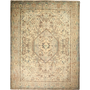 Tabriz Persian Rug 12'9" x 9'9" - Semi Antique Medallion Red, Cream Hand Knotted | front view | SKU 111554