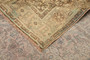 Tabriz Persian Rug 12x9 ft - Semi Antique Eslimi Medallion Cream, Beige, Camel Hand Knotted | pile detail | SKU 111555