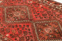 Shiraz Persian Rug 5'1" x 3'9" - Semi Antique Geometric Blue, Red Hand Knotted | detail view | SKU 111558