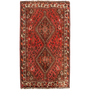 Shiraz Persian Rug 5x3 ft - Semi Antique Geometric Blue, Red Hand Knotted | front view | SKU 111558