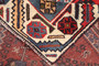 Shiraz Persian Rug 5'3" x 3'1" - Semi Antique Geometric Blue, Red Hand Knotted | full view | SKU 111559