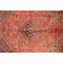 Shiraz Persian Rug 8x5 ft - Semi Antique Geometric Blue, Red Hand Knotted | pile detail | SKU 111560