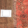 Shiraz Persian Rug 8'0" x 5'7" - Semi Antique Geometric Blue, Red Hand Knotted | full view | SKU 111560