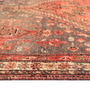 Shiraz Persian Rug 8x5 ft - Semi Antique Geometric Blue, Red Hand Knotted | side view | SKU 111560