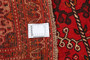 Shiraz Persian Rug 9x6 ft - Semi Antique Geometric Blue, Red Hand Knotted | corner detail | SKU 111561