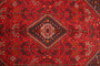 Shiraz Persian Rug 9'3" x 6'7" - Semi Antique Geometric Blue, Red Hand Knotted | full view | SKU 111561