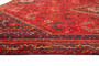 Shiraz Persian Rug 9x6 ft - Semi Antique Medallion (Toranj), Geometric Madder Red, Dark Red, Burgundy Hand Knotted | back view | SKU 111561