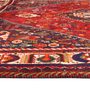 Shiraz Persian Rug 9'4" x 5'8" - Semi Antique Geometric Blue, Red Hand Knotted | side view | SKU 111562