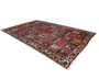 Bakhtiari Persian Rug 9'9" x 5'1" - Semi Antique Medallion Blue, Crimson Hand Knotted | texture detail | SKU 111563