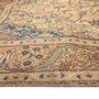 Tabriz Persian Rug 12'12" x 9'4" - Semi Antique Medallion Red, Cream Hand Knotted | side view | SKU 111573