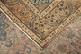 Tabriz Persian Rug 12x9 ft - Semi Antique Medallion Red, Cream Hand Knotted | texture detail | SKU 111573