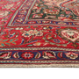 Tabriz Persian Rug 12x9 ft - Semi Antique Shah Abbasi, Medallion (Toranj) Cream, Red, Navy Blue Hand Knotted | side view | SKU 111574