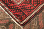 Baluch Persian Rug 6'11" x 4'0" - Semi Antique Mihrab Red, Blue Hand Knotted | pile detail | SKU 111601
