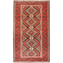 Baluch Persian Rug 6'11" x 4'0" - Semi Antique Mihrab Red, Blue Hand Knotted | front view | SKU 111601