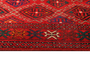 Quchan Persian Rug 9x5 ft - Semi Antique Geometric, Diamond Lattice Red, Crimson, Navy Blue Hand Knotted | pile detail | SKU 111602