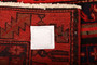 Meshkin Persian Rug 11'11" x 3'5" - Semi Antique Geometric Crimson, Green Hand Knotted | full view | SKU 111606