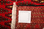 Turkmen Persian Rug 3'3" x 1'8" - Semi Antique Geometric Crimson, Navy Blue Hand Knotted | detail view | SKU 111609