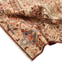Borchelu Persian Rug 10x6 ft - Semi Antique Medallion Camel, Blue Hand Knotted | detail view | SKU 111625
