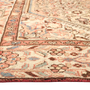 Borchelu Persian Rug 10x6 ft - Semi Antique Medallion Camel, Blue Hand Knotted | side view | SKU 111625