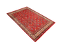 Mahal Persian Rug 9'8" x 6'11" - Semi Antique Medallion Ivory, Pink Hand Knotted | back view | SKU 111626