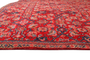 Mahal Persian Rug 10x7 ft - Semi Antique Herati (Mahi), Afshan (All-Over) Madder Red, Navy Blue, Ivory Hand Knotted | pile detail | SKU 111632