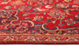 Sabzevar Persian Rug 12'6" x 9'8" - Semi Antique Medallion Crimson, Beige Hand Knotted | full view | SKU 111633