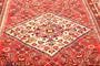 Borchelu Persian Rug 10x6 ft - Semi Antique Medallion Camel, Blue Hand Knotted | detail view | SKU 111636