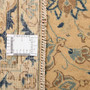 Najafabad Persian Rug 9x6 ft - Semi Antique Medallion (Toranj), Shah Abbasi Camel, Navy Blue, Cream Hand Knotted | full view | SKU 111640