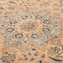 Najafabad Persian Rug 9x6 ft - Semi Antique Medallion (Toranj), Shah Abbasi Camel, Navy Blue, Cream Hand Knotted | back view | SKU 111640